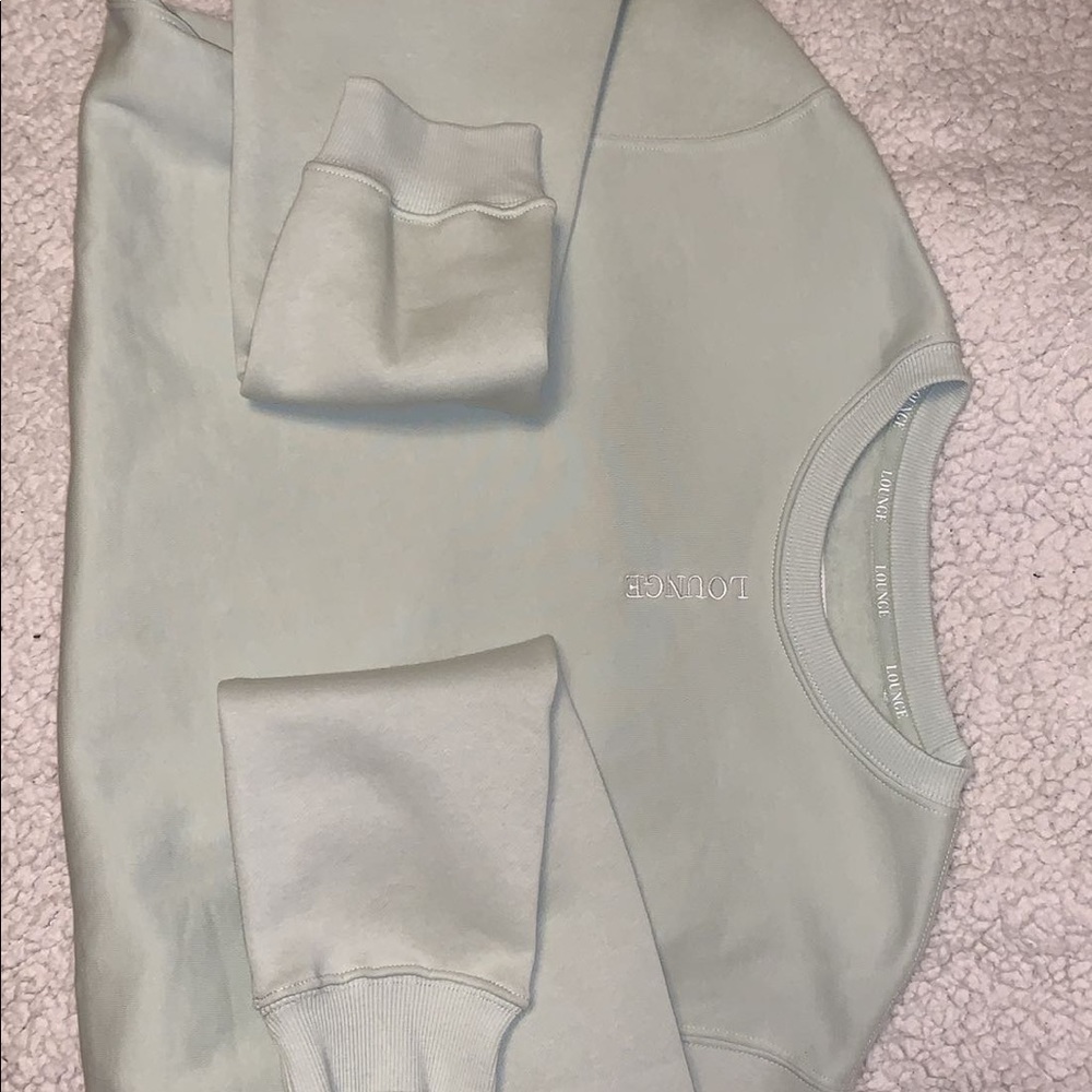 lounge pale green/mint crewneck
